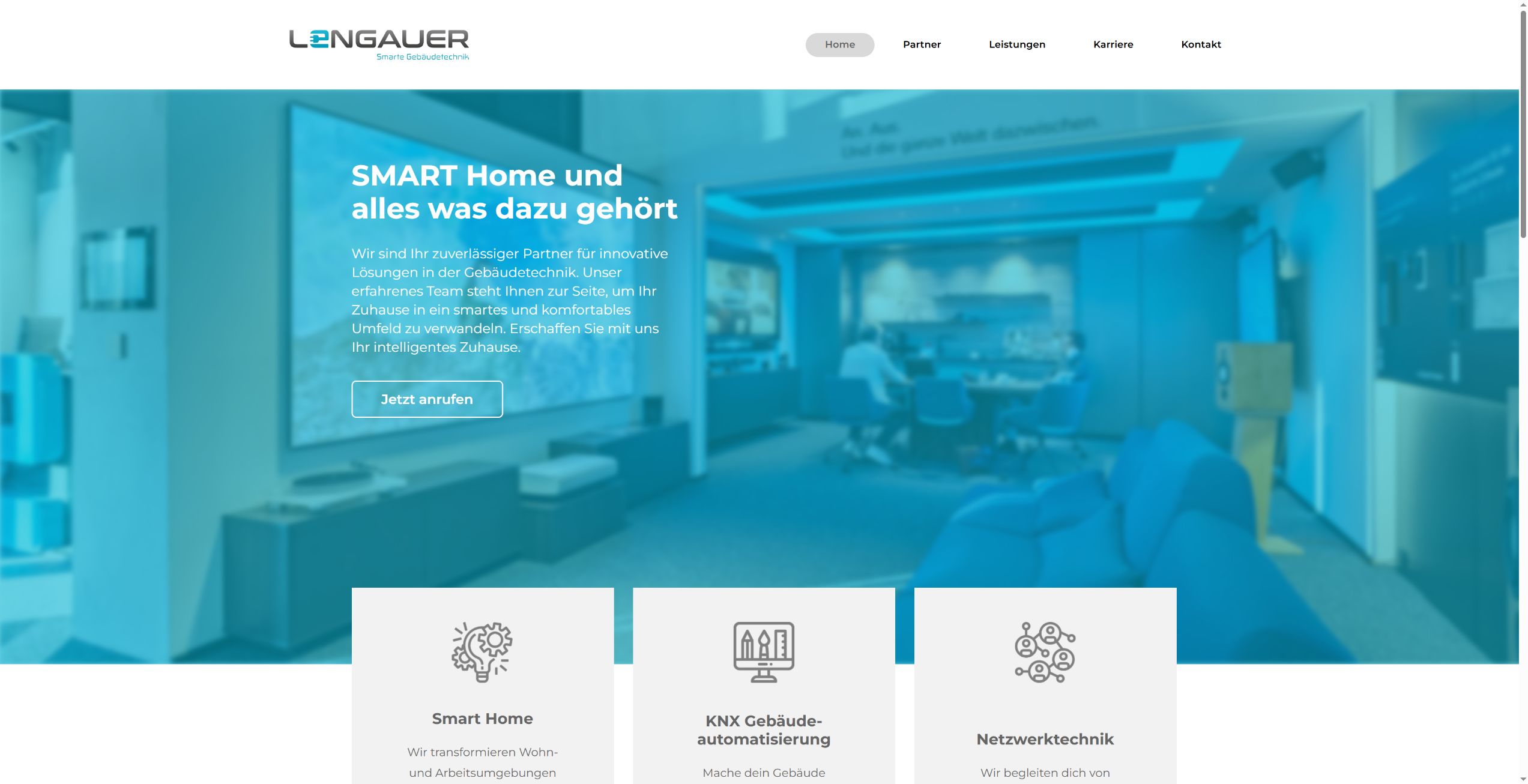 Screenshot der Lengauer Webseite im Browser-Mockup